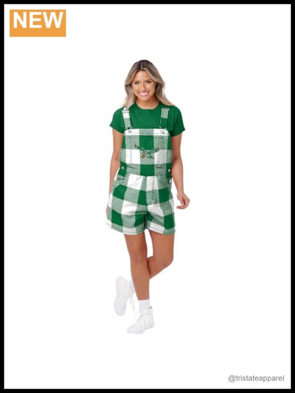 NFL Ladies Fashion Bib Shortalls Summer Shorts Overalls Woven Polyester